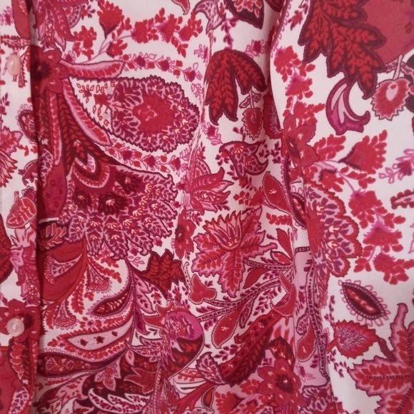 Ninety Long sleeve paisley blouse contrasting striped cuffs - Picture 2 of 7
